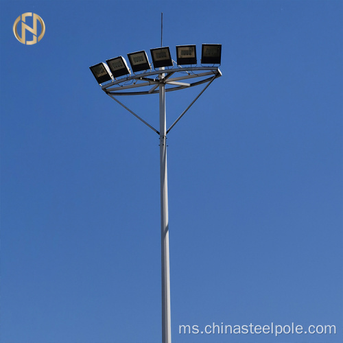 25m 30m Type Q235/SS400 Galvanized High Mast Pole